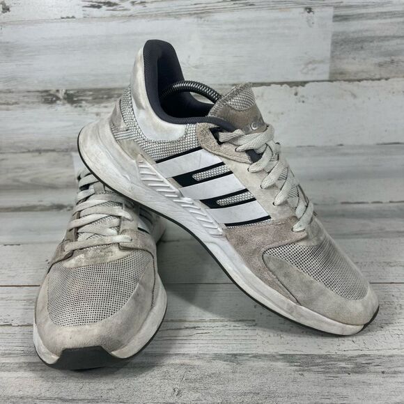 Adidas Womens Lace-Up Athlete Running Shoes White Size 9.5 - Picture 6 of 8